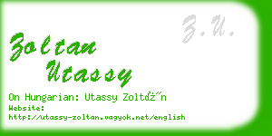zoltan utassy business card